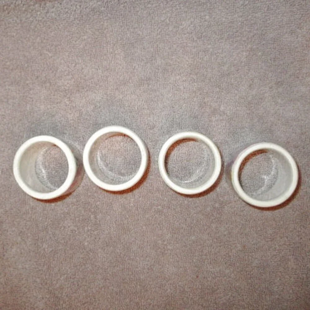 Vintage Set Of 4 Audrey Floral Napkin Rings Cottagecore Porcelain Reversible